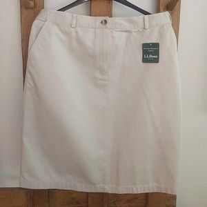 L.L. Bean khaki skirt